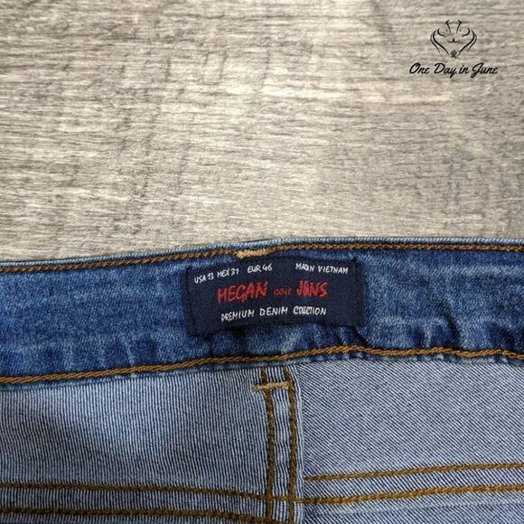 Megan Jeans Juniors Straight Leg Jeans Size 13 - Picture 2 of 6